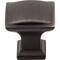 Jeffrey Alexander 1-1/4" Overall Length Brushed Oil Rubbed Bronze Square Annadale Cabinet Knob 435DBAC - alternate 4